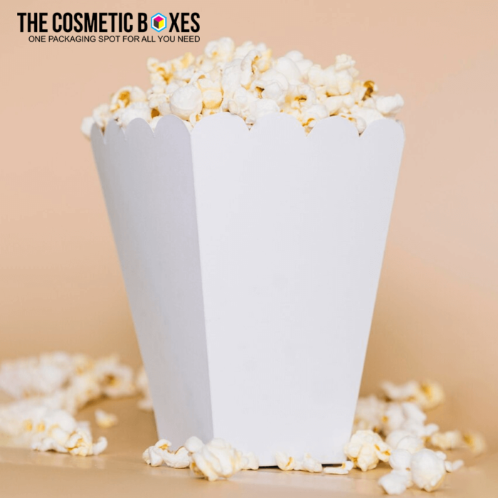 Custom white popcorn boxes UK