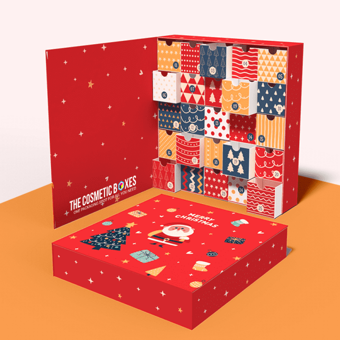 Christmas advent calendar boxes