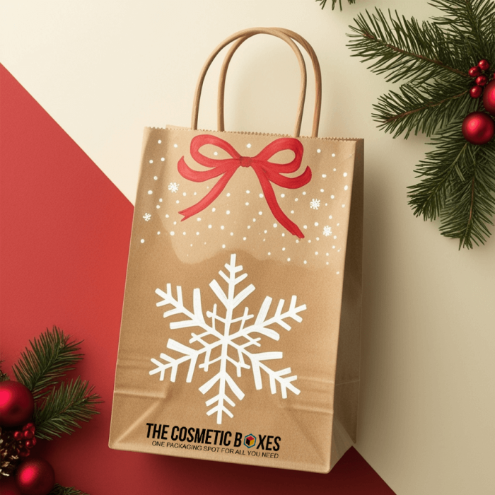 Printed kraft Christmas Gift Bags