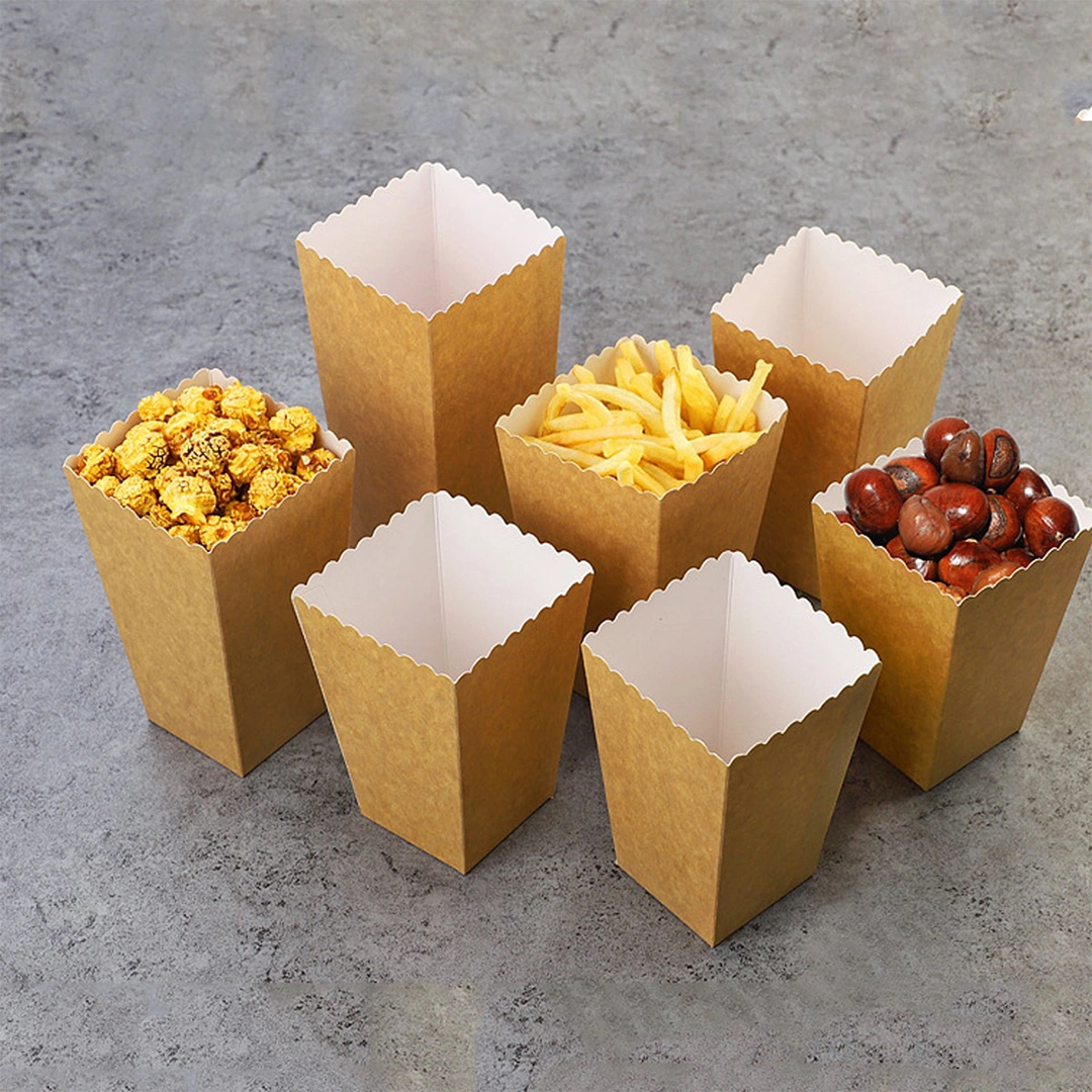 Custom Printed Kraft Popcorn Boxes