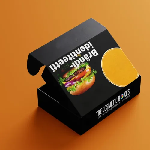 Black Burger Boxes Packaging