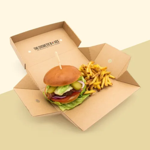 Custom kraft burger box