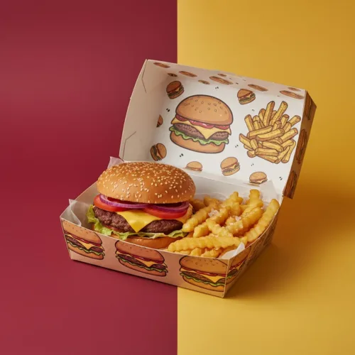 custom Burger and chip boxes