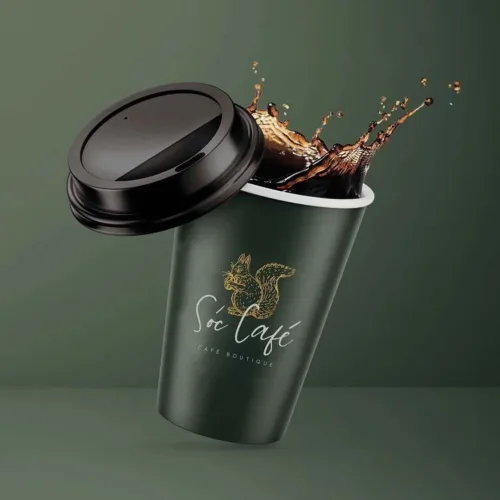 branded hot coffee paper cups