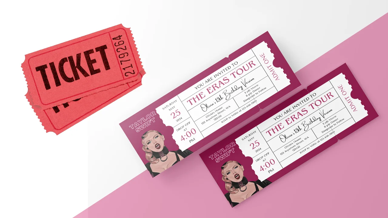 Custom black pink tickets london​