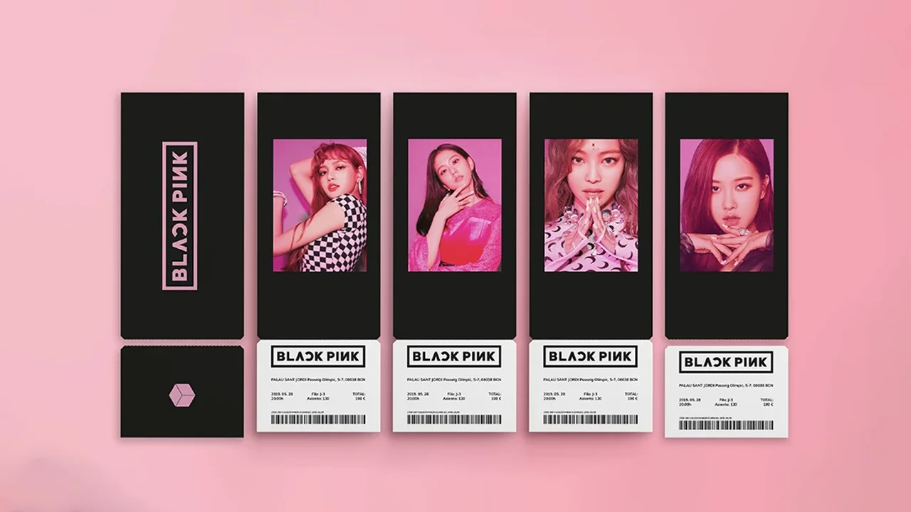 Custom black pink tickets