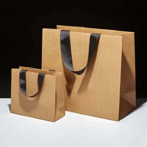Brown Carrier Bags_ with logo