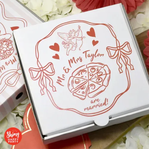 Custom Printed Wedding Pizza Boxes