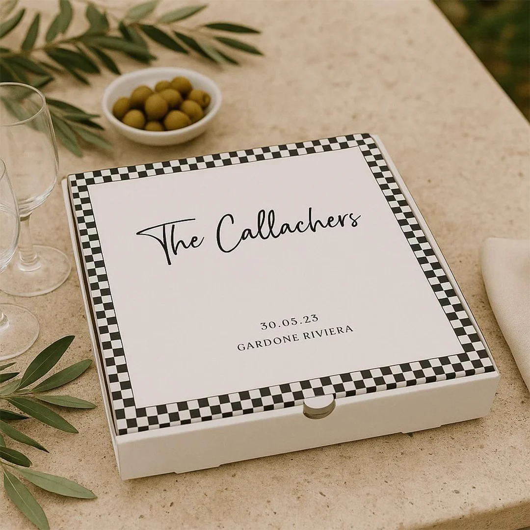 Personalised Wedding Pizza Boxes