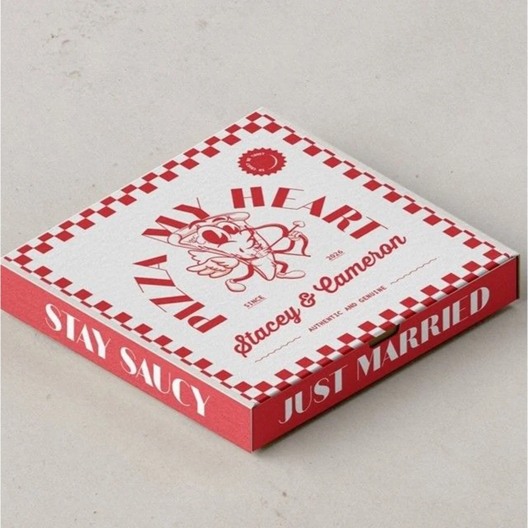 Wedding Pizza Boxes With logo